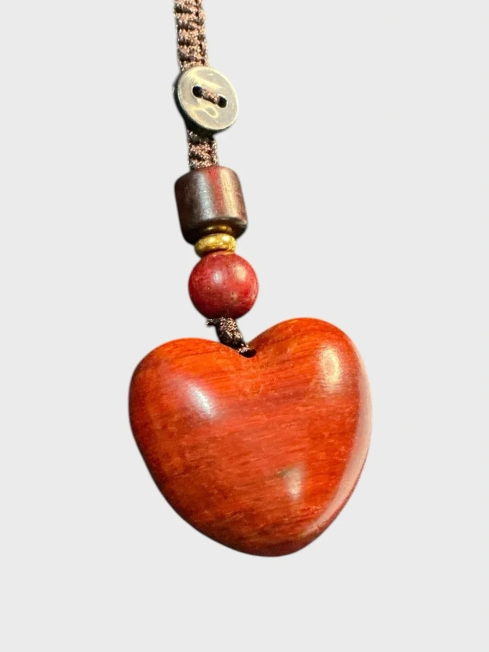 Wooden Heart Bag Charm Boho Keychain Bag Candy Rope Y2K